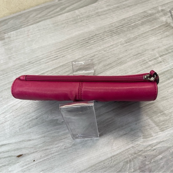 Coach Vintage Trifold Pink Leather Long Wallet Card Holder Y2K - Picture 7 of 15